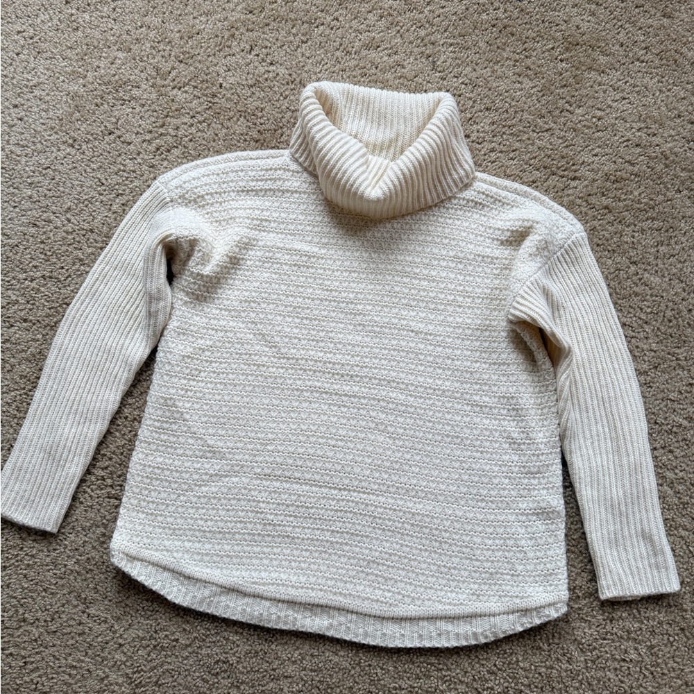 Talbots Elegant Cream Turtleneck Sweater